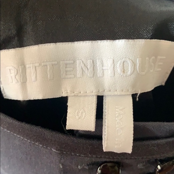 Rittenhouse Button Front Navy Pencil Skirt - Picture 2 of 3